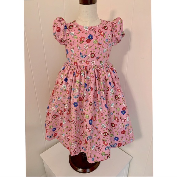 Hand Crafted Other - Handmade Pink Floral Butterfly Dress